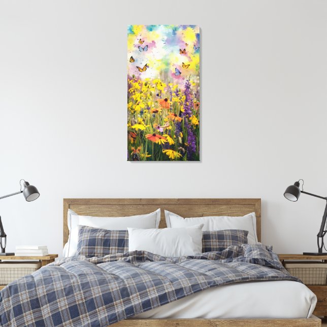 Impressão Em Tela Uma pintura aquosa mesmerizante que retrata Wildfl (Insitu(Quarto))