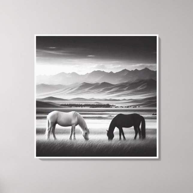 Impressão Em Tela Uma pintura de alta qualidade com design de cavalo (Frente)