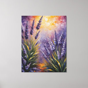 Impressão Em Tela uma pintura de flores roxas vindima