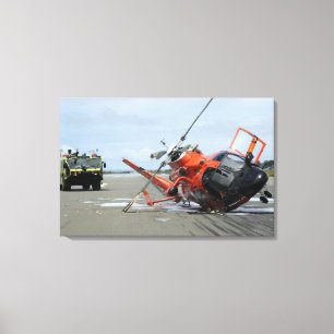 Impressão Em Tela Uma queda dum helicóptero do golfinho da guarda