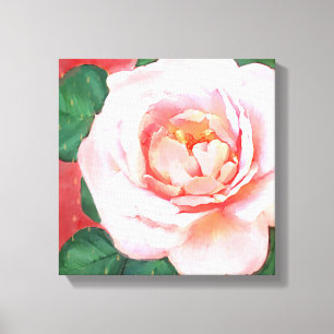 Impressão Em Tela Uma Rosa Rosa Bonito