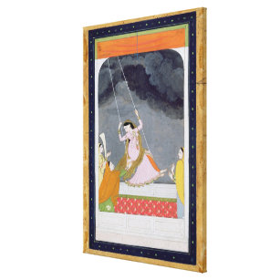 Impressão Em Tela Uma senhora em um balanço, Kangra, colinas c.1790
