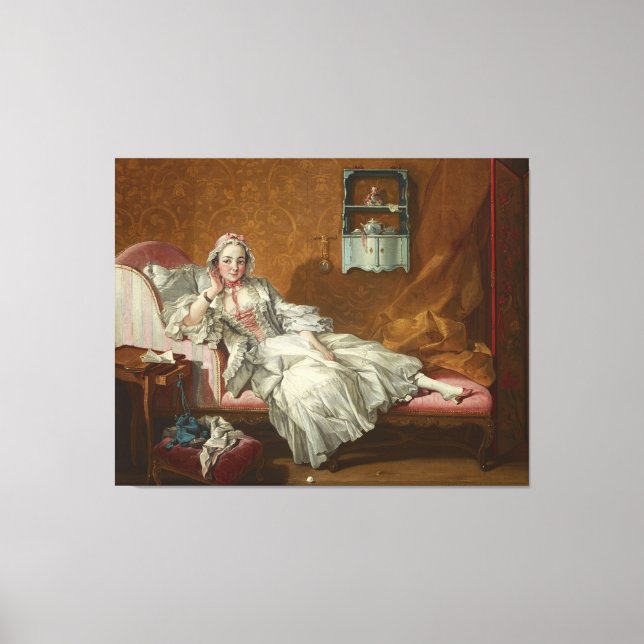 Impressão Em Tela Uma senhora no seu leito de dia (Frente)
