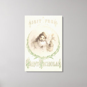 Impressão Em Tela Uma visita do Santo Nicholas