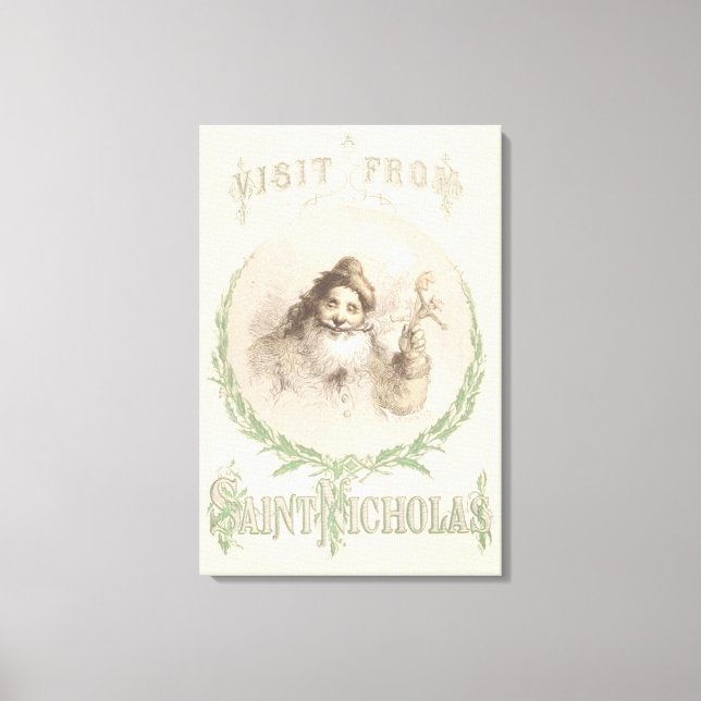 Impressão Em Tela Uma visita do Santo Nicholas (Frente)