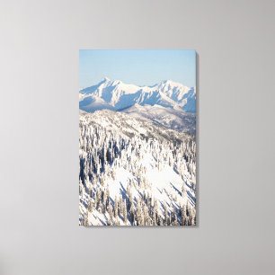 Impressão Em Tela Uma vista cénico de montanhas nevado e de árvore