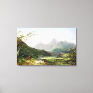 Impressão Em Tela Uma vista de Snowdon do Capel Curig, 1787 (óleo e