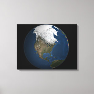 Impressão Em Tela Uma vista global sobre America do Norte