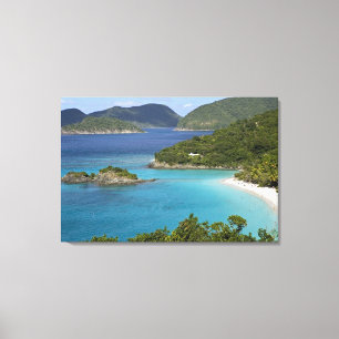 Impressão Em Tela Uma vista panorâmica da Baía de Caneel a partir de