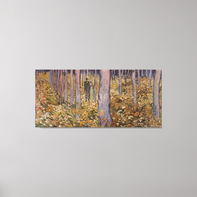 Impressão Em Tela "Undergrowth with Two Figures" de Van Gogh (1890) (Frente)