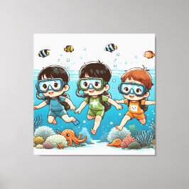 Impressão Em Tela Underwater Adventure with Friends