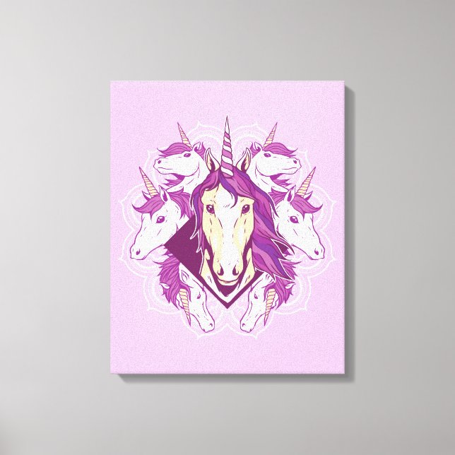 Impressão Em Tela Unicorn Mandala (Frente)