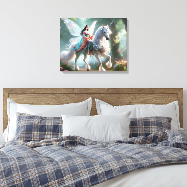 Impressão Em Tela unicórnio (Insitu(Quarto))