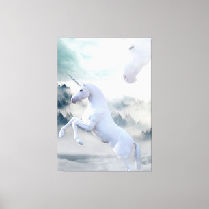 Impressão Em Tela Unicórnios