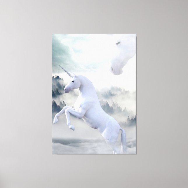 Impressão Em Tela Unicórnios (Frente)