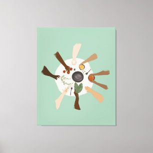 Impressão Em Tela Unidade através da diversidade e Poster da Comunid