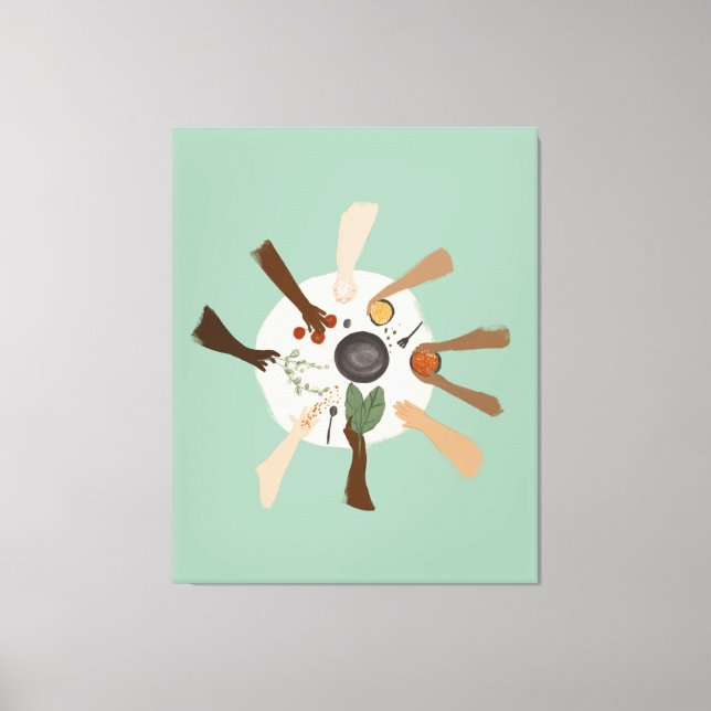 Impressão Em Tela Unidade através da diversidade e Poster da Comunid (Frente)