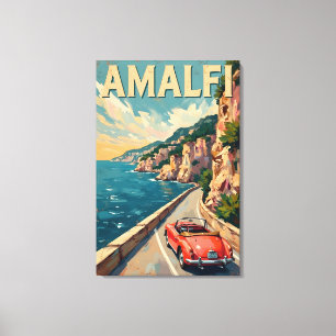 Impressão Em Tela Unidade Costeira Amalfi : Pintura Petrolífera Ital