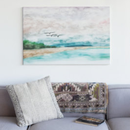 Impressão Em Tela Unidade da Terra e Paisagem da Mistura Água