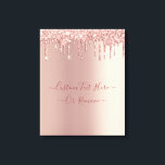 Impressão Em Tela Unidades de reposição da brilha da rosa Dourada Bl<br><div class="desc">Rosa Dourado Blush Glitter Sparkle Drips Texto rosa Cor-de-rosa Personalizado Moderno - Adicionar seu Texto Único ou Remover Texto - Fazer seu Presente Especial - Redimensionar e mover ou remover e adicionar texto / elementos com ferramenta de personalização. Design por MIGNED. Por favor, veja meus outros projetos. Você também pode...</div>