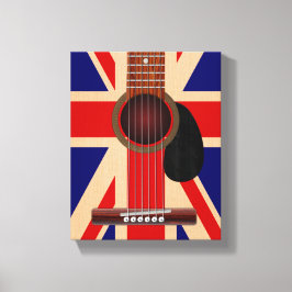 Impressão Em Tela Union Jack Guitar