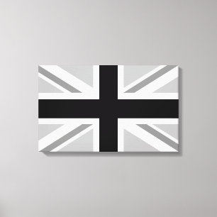 Impressão Em Tela Union Jack/Monochrome da bandeira