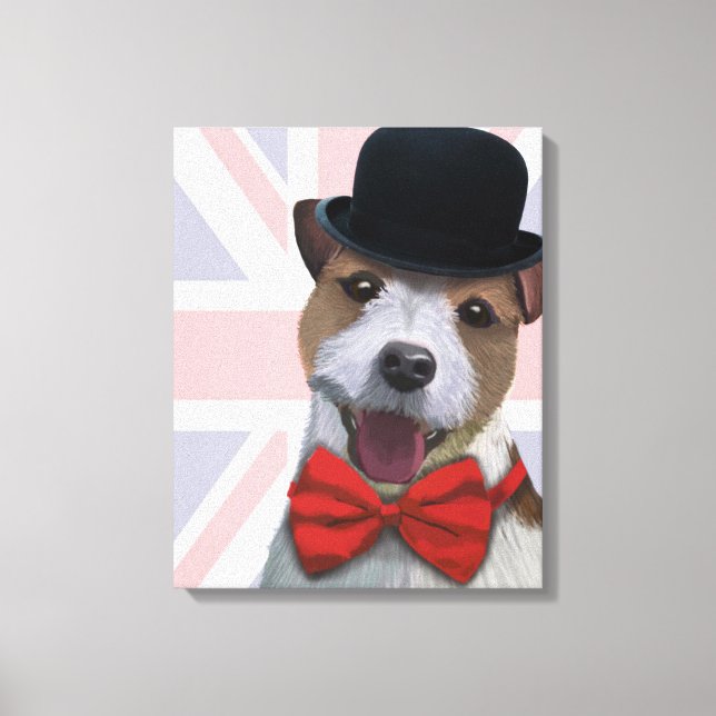 Impressão Em Tela Union Jack Russell (Frente)