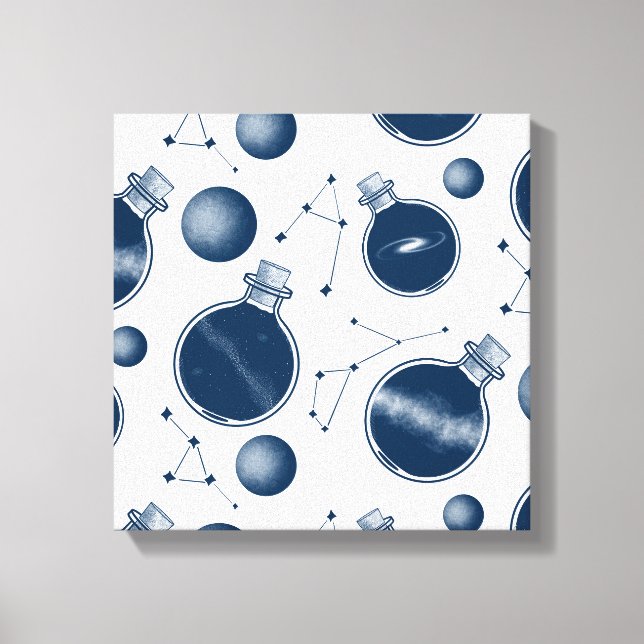 Impressão Em Tela Universo em uma garrafa (Frente)