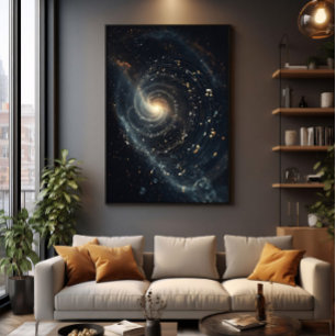 Impressão Em Tela Universo Musical Abstrato Espiral