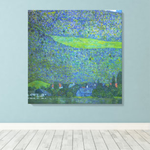 Impressão Em Tela Unterach no Attersee por Klimt, Arte Nova vintage