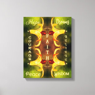 Impressão Em Tela Uplifando as palavras de inspiração Lily Abstrato