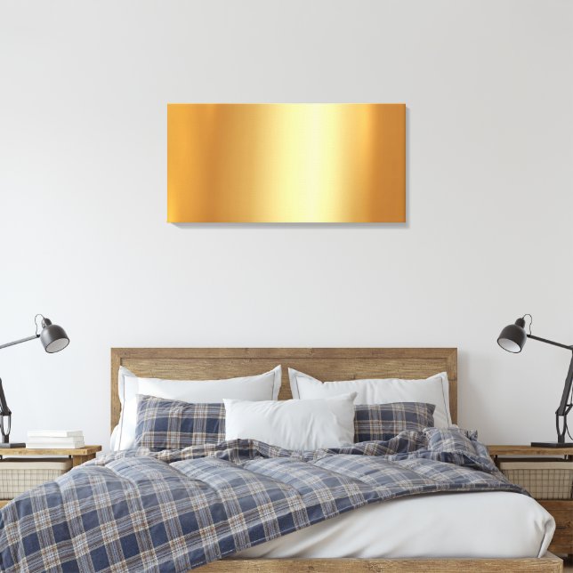 Impressão Em Tela Upload Your Own Photo to Blank Gold Background (Insitu(Quarto))