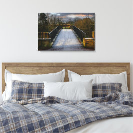 Impressão Em Tela Urban Frosty Footbridge, Bradford