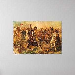 Impressão Em Tela Ursinho Rough Riders por W. G. Ler