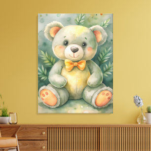 Impressão Em Tela Urso de Corda