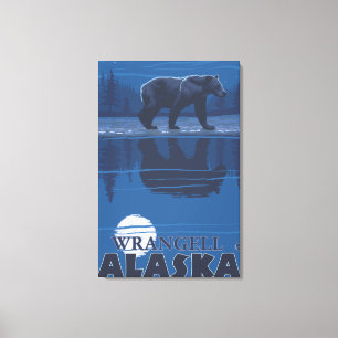 Impressão Em Tela Urso em Lua - Wrangell, Alaska