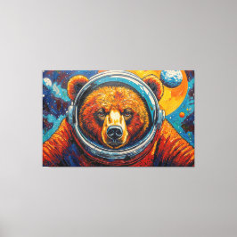 IMPRESSÃO EM TELA URSO NO ESPAÇO