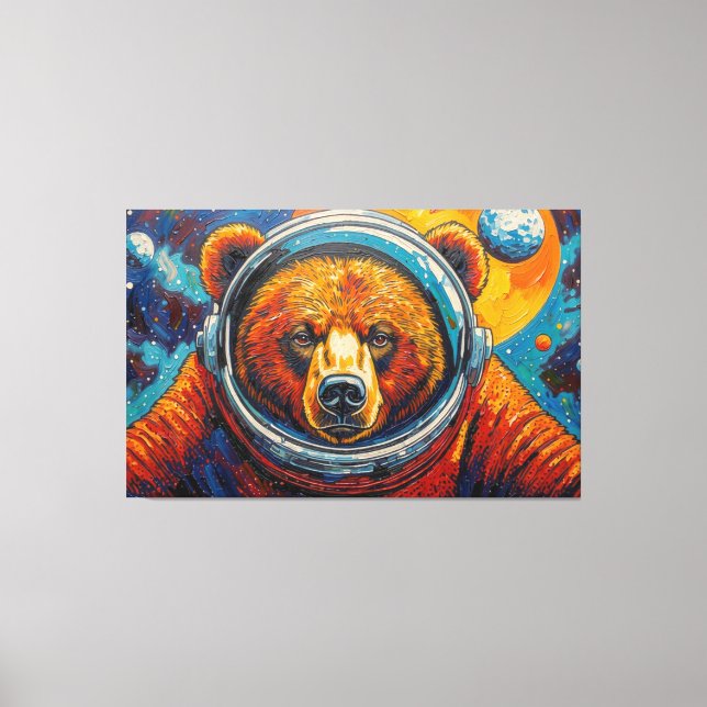 IMPRESSÃO EM TELA URSO NO ESPAÇO (Frente)
