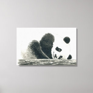Impressão Em Tela Urso Panda