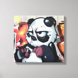 Impressão Em Tela Urso Panda de grafite