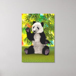 Impressão Em Tela Urso Panda Fofo Presente Perfeito para Amantes de