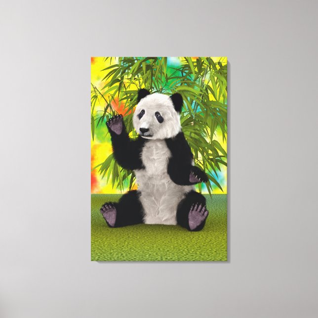 Impressão Em Tela Urso Panda Fofo Presente Perfeito para Amantes de  (Frente)