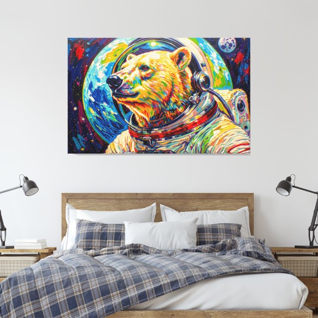 IMPRESSÃO EM TELA URSO POLAR ESPACIAL (Insitu(Quarto))