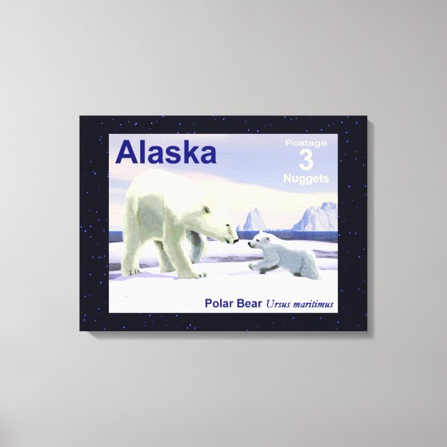 Impressão Em Tela Urso Polar - Melhor Nariz Da Mãe (Frente)