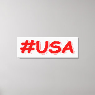 Impressão Em Tela "#USA" Design. Comprar Agora
