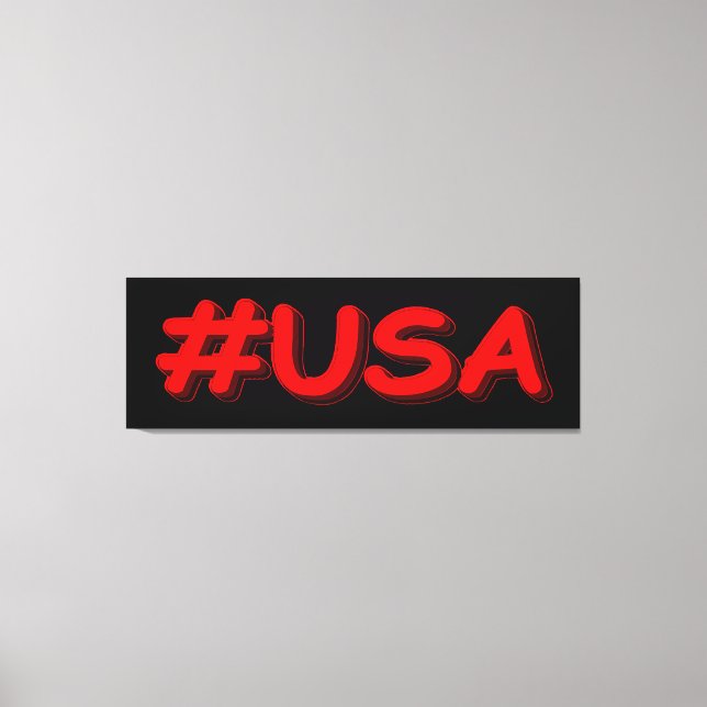 Impressão Em Tela "#USA" Design. Comprar Agora Poster (Frente)