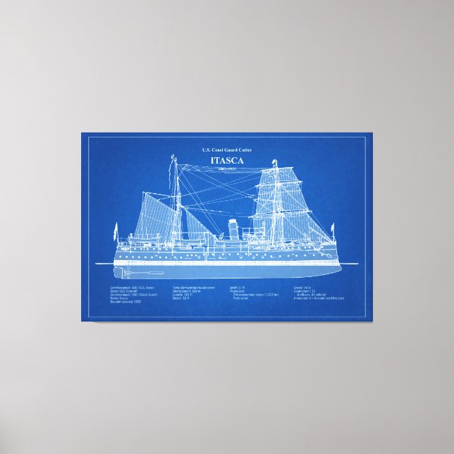 Impressão Em Tela USCG Cutter Itasca - ABD (Frente)