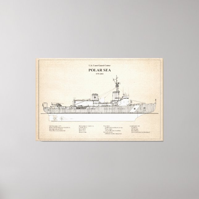 Impressão Em Tela USCG Cutter Polar Sea wagb-11 - SBD (Frente)