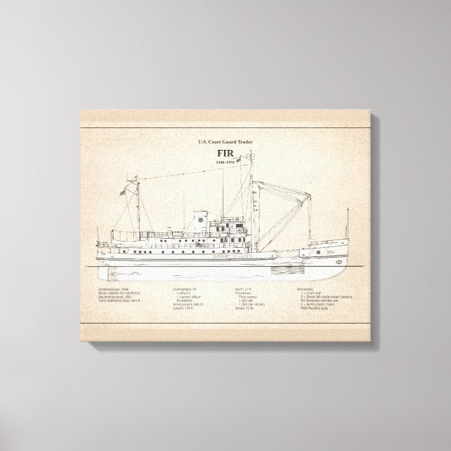 Impressão Em Tela USCG Tender Fir wlm- 212 - SBD (Frente)