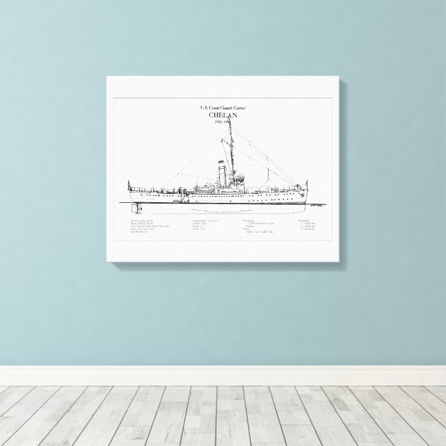 Impressão Em Tela USCGC Chelan - SBD (Insitu(piso de madeira))